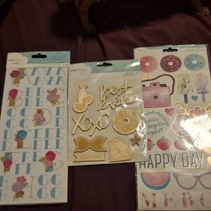 Dear Lizzy Serendipity Stickers, Alphas, And Wood Shapes